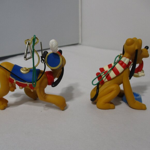 2 Disney Hallmark Keepsake Ornaments Pluto Dog in Box - Picture 5 of 6